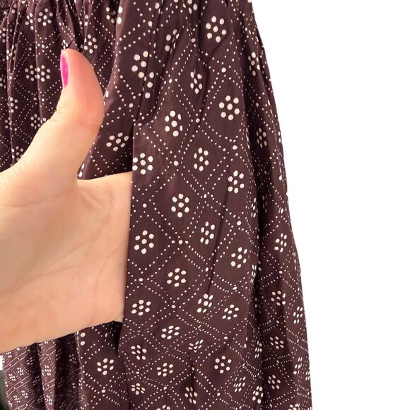 Madewell Melody Midi Dress Small Smocked Daisy Print Plum NV483 - Picture 9 of 10